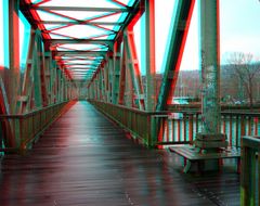 3D Brücke mit Rastplatz