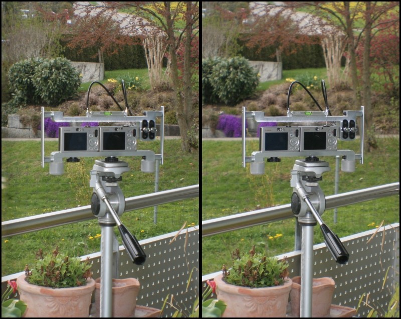 3D Gespann mit 2 Canon Ixus 70