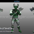 3d greenoman warrior character -modellazione