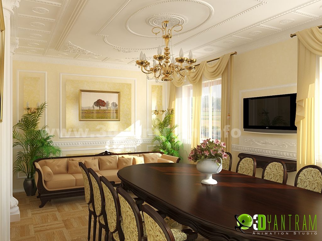 3D Interior Klassische Dinning Room Design Studio