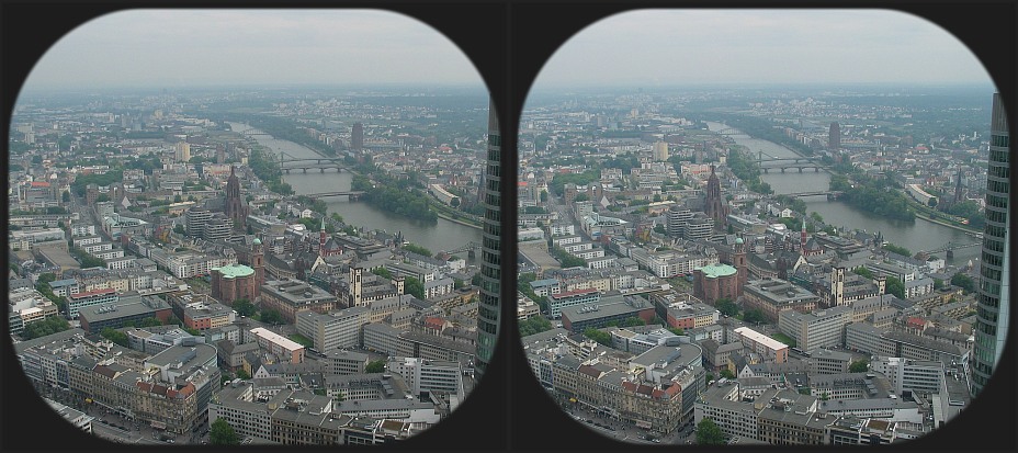 3D-Kreuzblick vom Maintower