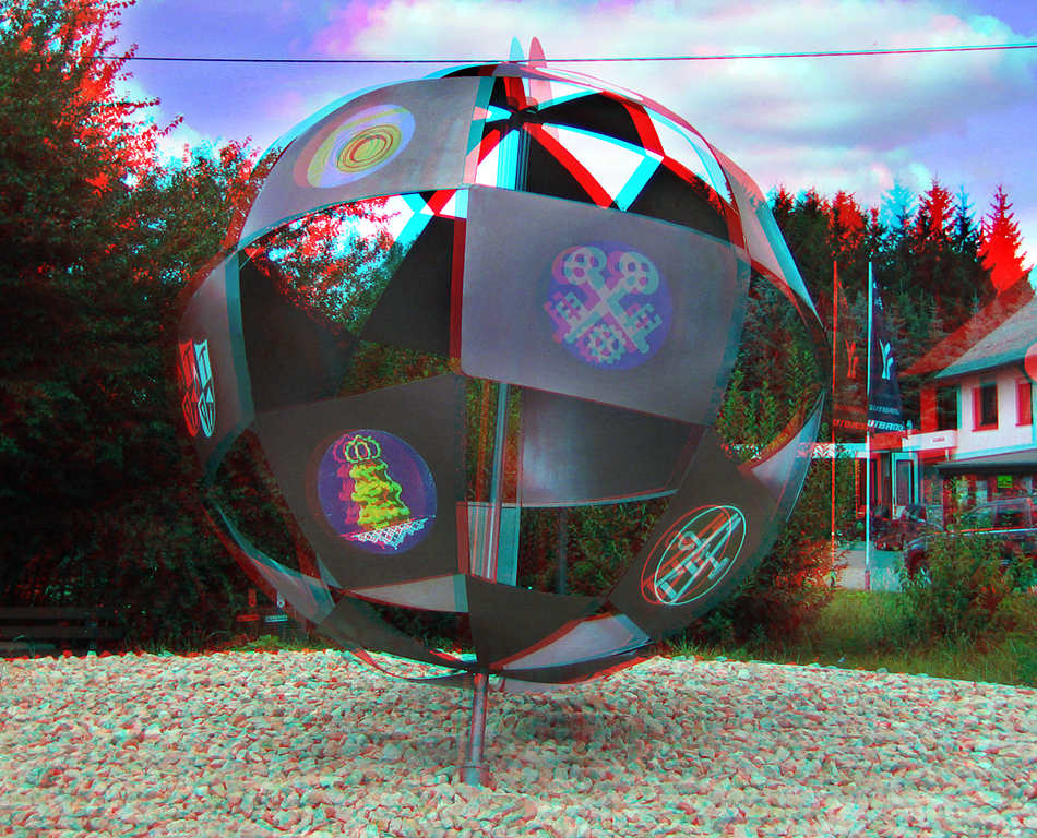 3D Kugel (Anaglyphe Rot/Cyan)