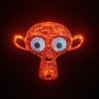 3d Monkey Lava Head 