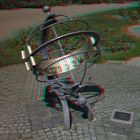 3D Sonnenuhr (Anaglyphe Rot/Cyan)