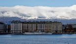 Blick vom Genfer See auf einige prächtige Stadthäuser mit .... von Tom_2014