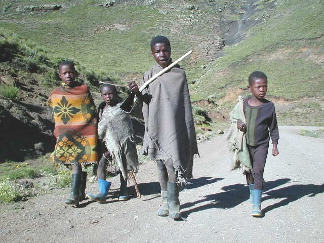 4 Hirtenjungen auf der Mountainroad