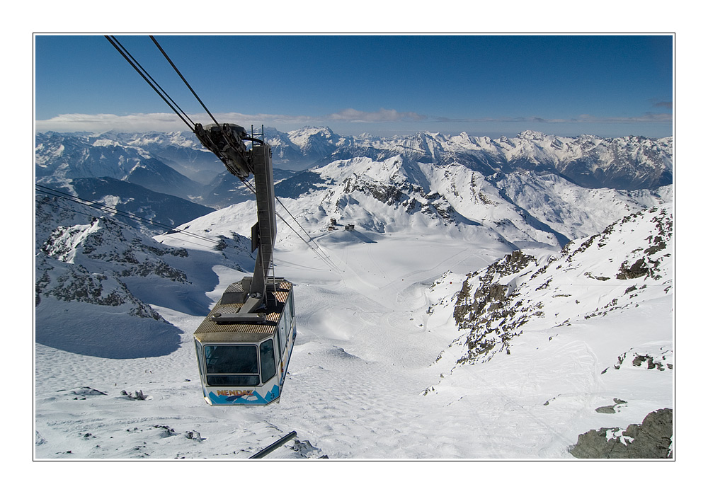 4 Vallées Skigebiet - Blick vom Mt. Fort