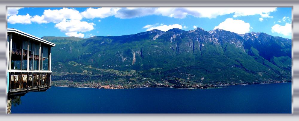 400 m über dem Gardasee bei einem Aussichtspunkt