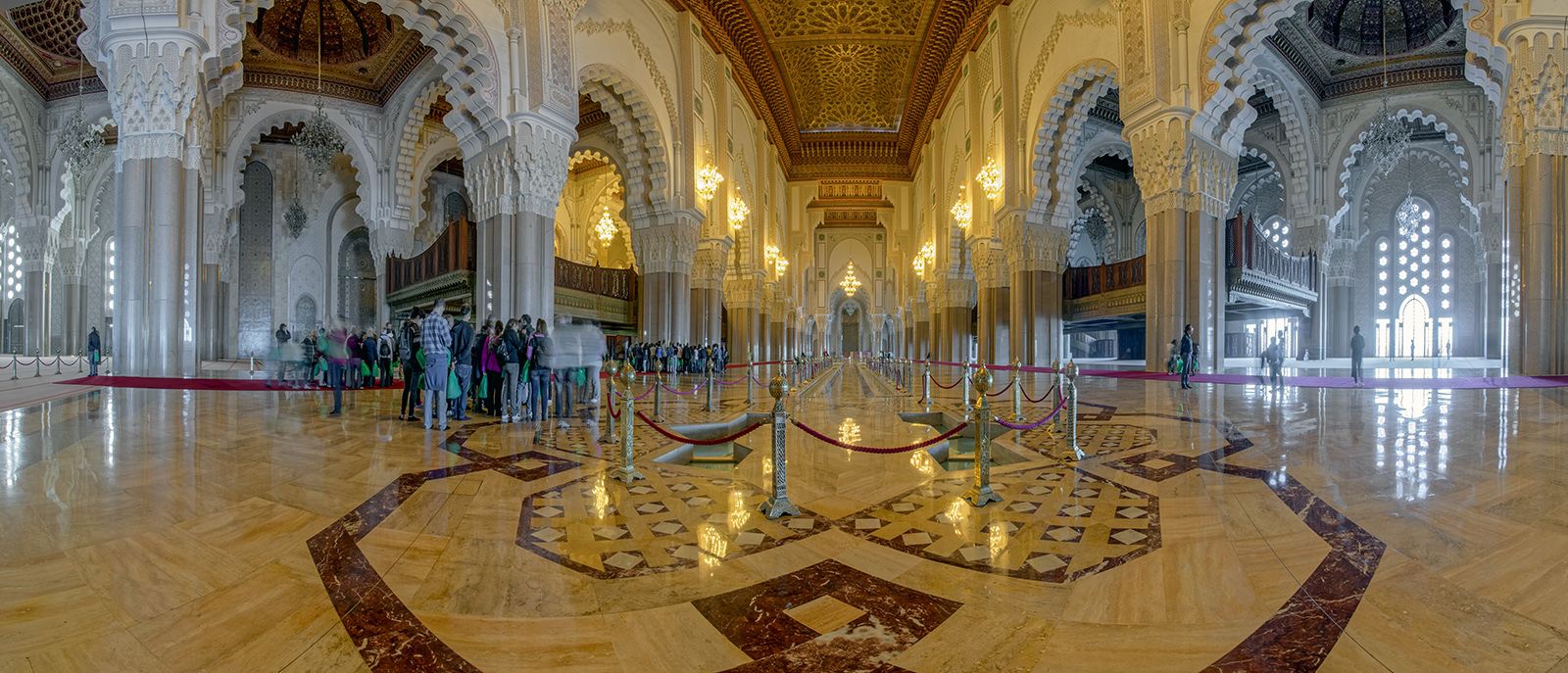 4036R-38R Casablanca Moschee Hassan II Innen Panorama