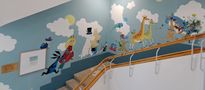 The Muumi paint on the wall of childrens hospital by Raimo Ketolainen