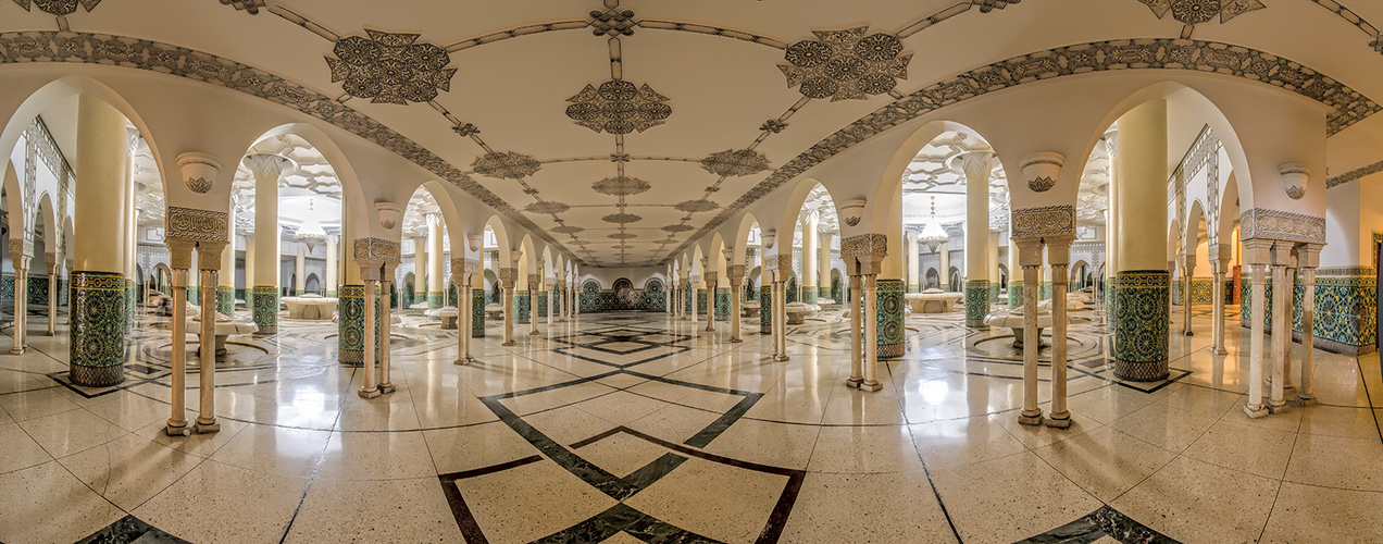 4063SB-65SB Moschee Hassan II Waschraum Panorama