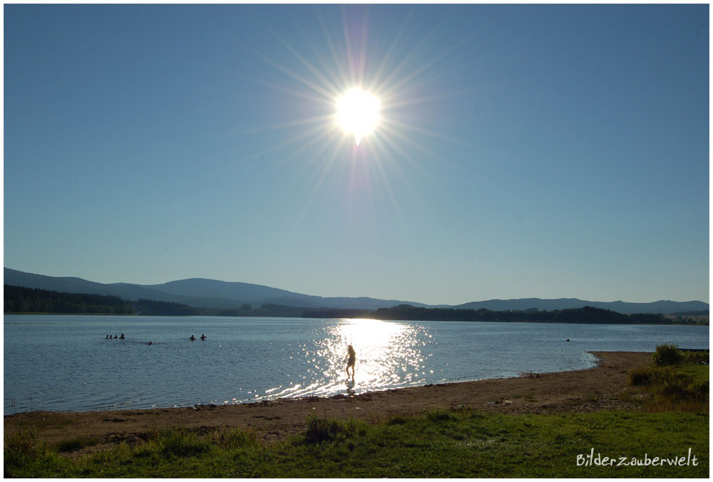 40°C am Lipno-Stausee in Tschechien