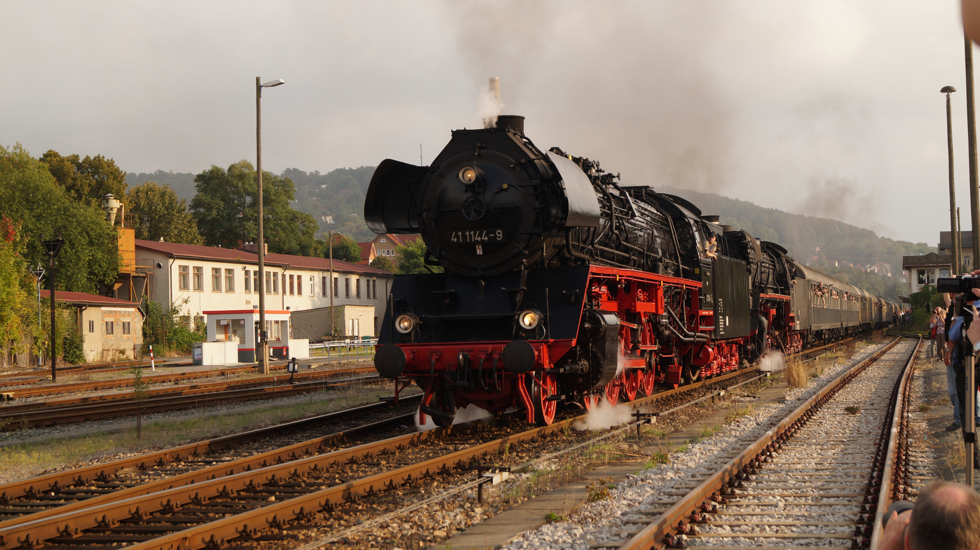 41 1144-9 und 44 1486-8 am 06.09.2014 zu den XX. Meininger Dampfloktagen