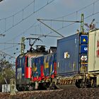 421 387-2 SBB Cargo mit einem gem. Güterzug