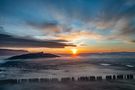 Sonnenaufgang über dem Nebelmeer von Frauchiger Hans