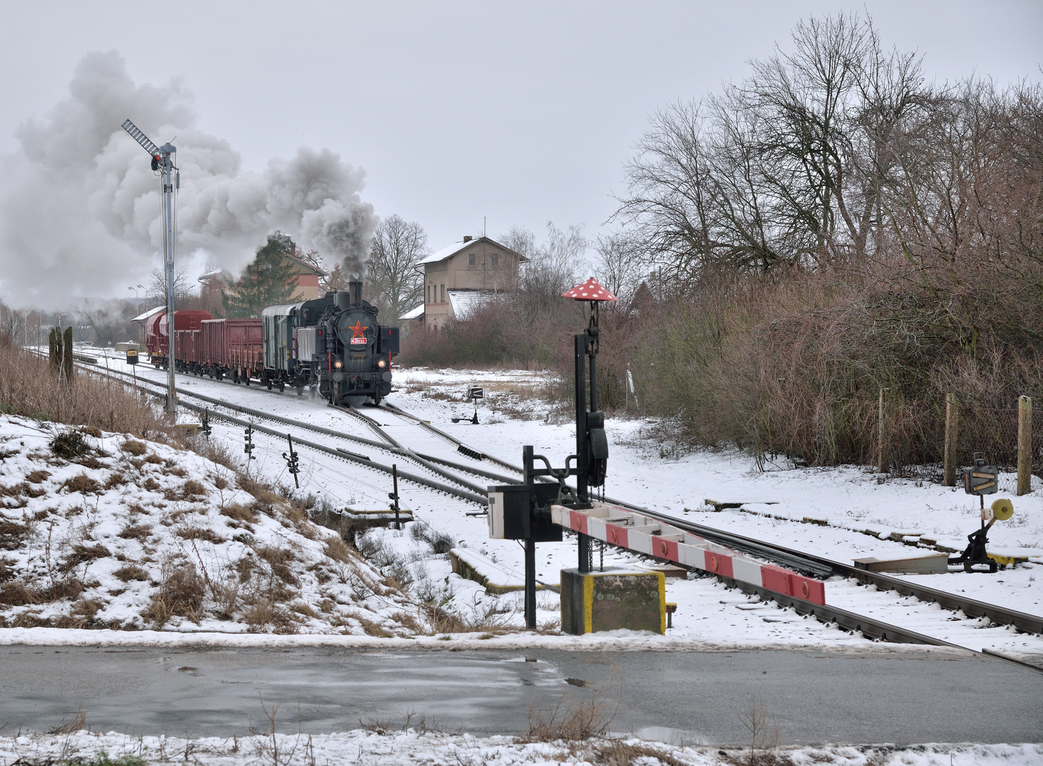 431.032 CD am 12.01.19 Ausfahrt aus Smidary