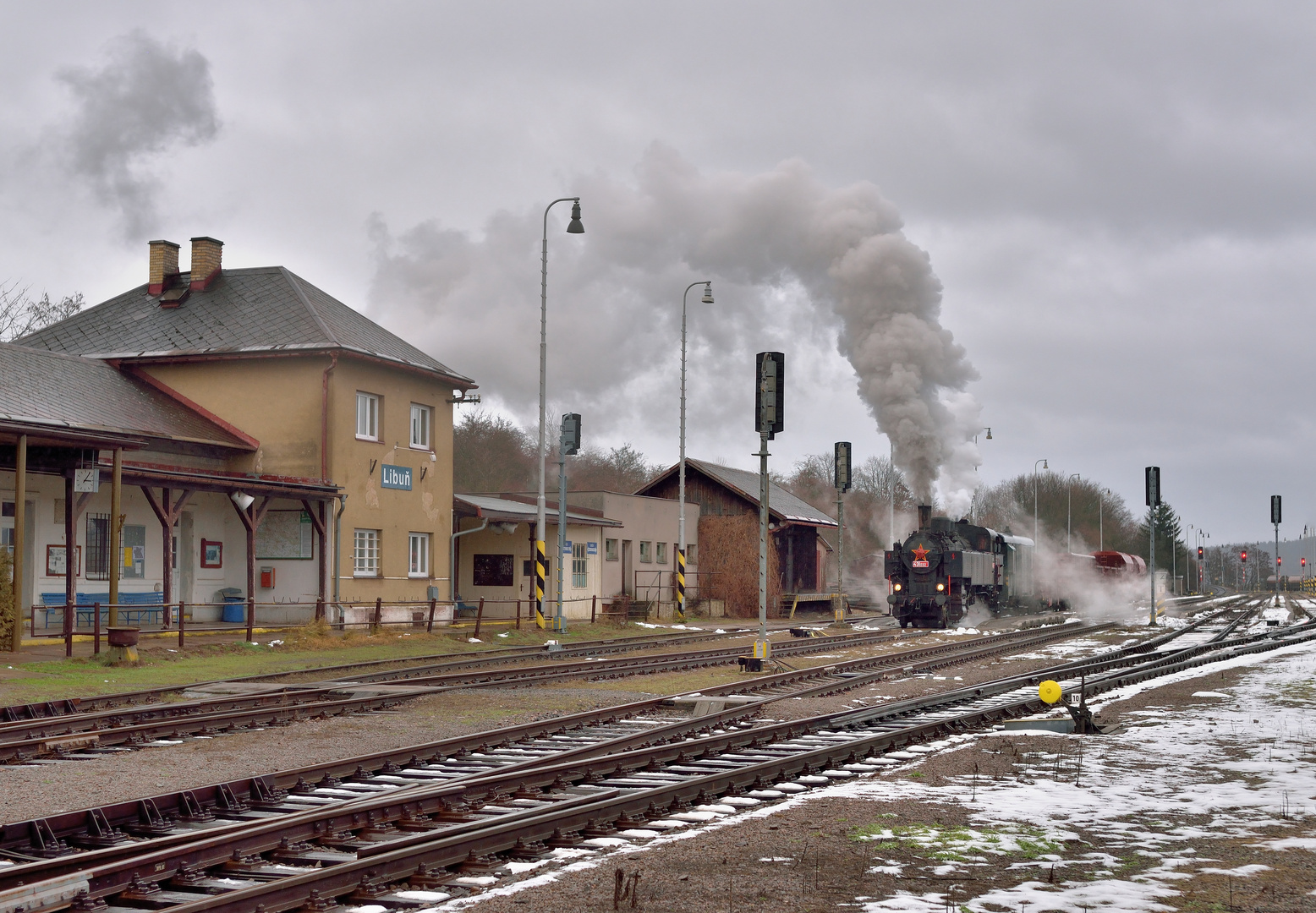 431.032 CD am 13.01.19 Ausfahrt aus Libun