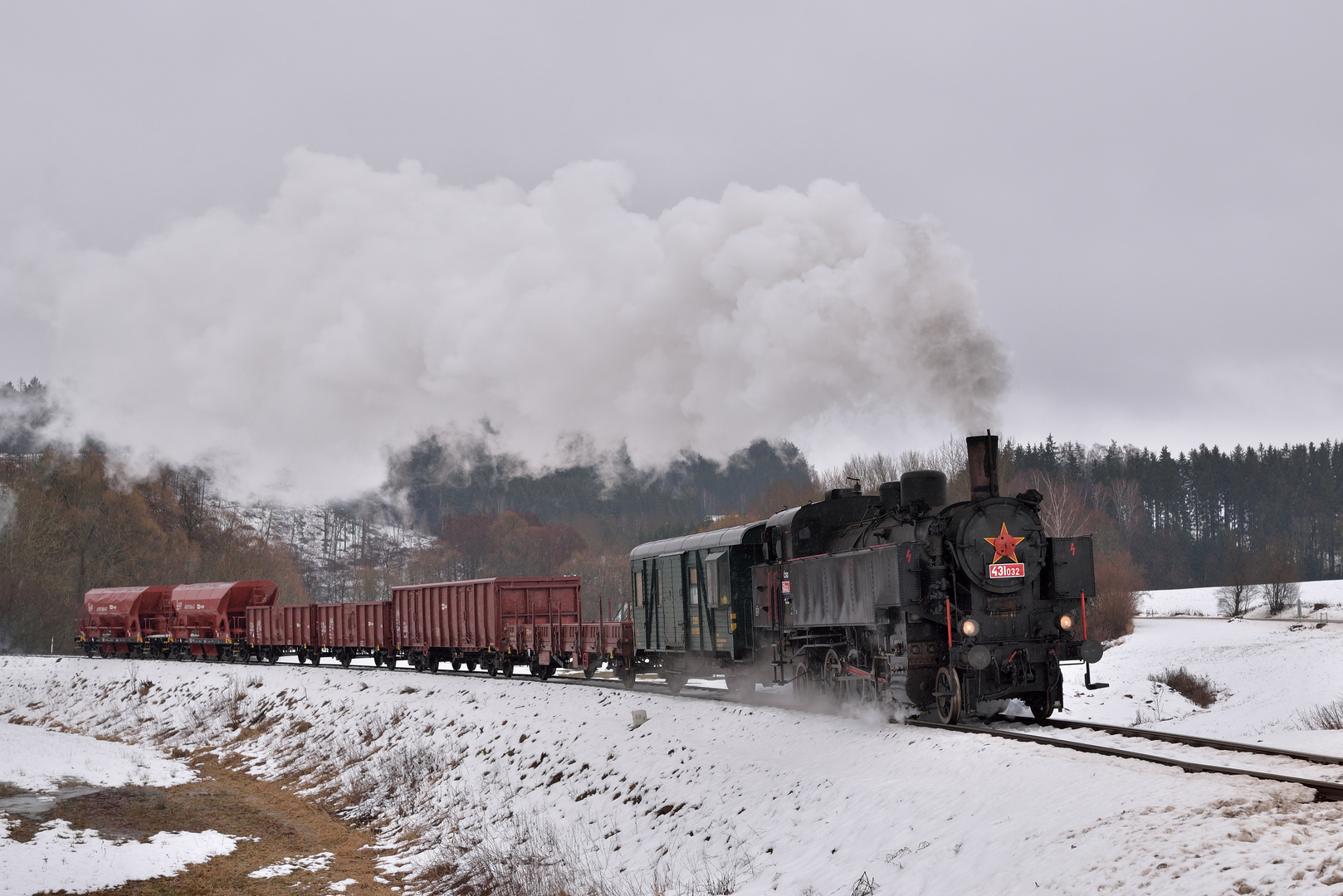 431.032 CD am 13.01.19 zwischen Stara Paka und Lomnice nad Popelkou II