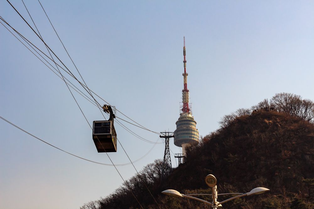 Seilbahn zum Namsam Tower, Seoul, Korea von AmorK