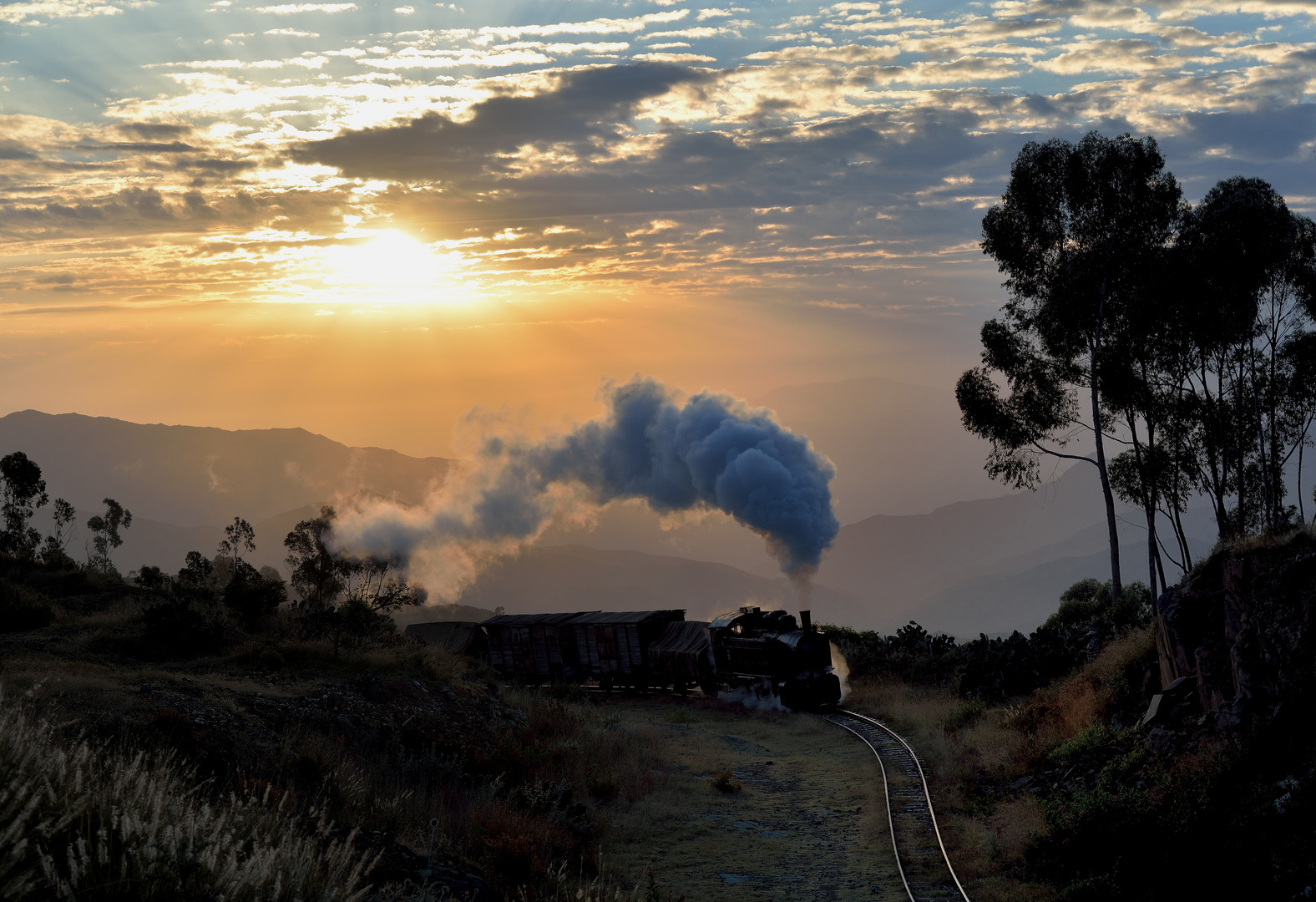 442.55 am 05.11.18 beim Sonnenaufgang bei Asmara