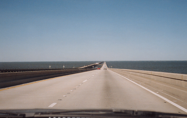 46 km geradeaus über den Lake Pontchartrain