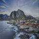 Hamny auf den Lofoten nach dem Sturm