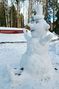 Last night somebody has made a snowman on our yard by Raimo Ketolainen