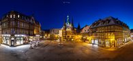 Rathaus in Wernigerode zur blauen Stunde, von Thomas Rieger.