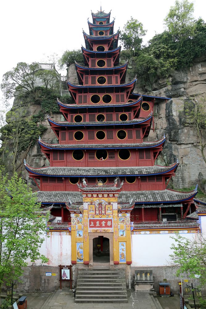 Rote Pagode -Shibaozhai  Steinschatzfestung- von Hans-Jürgen Pilgerstorfer