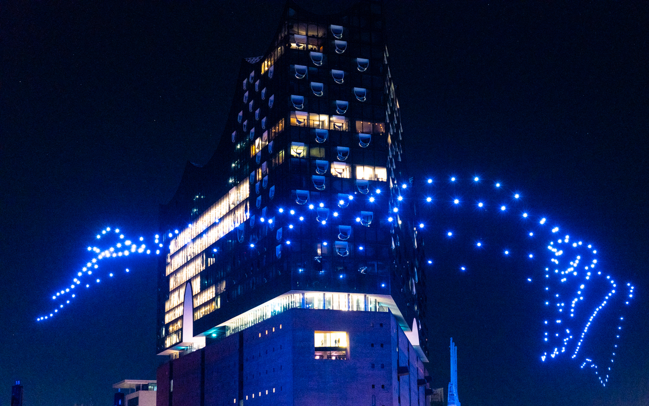 5 Jahre Elbphilharmonie - Drohnen-Show 