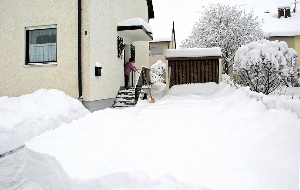 5. März - 8 Uhr: Wir versinken im Schnee .....