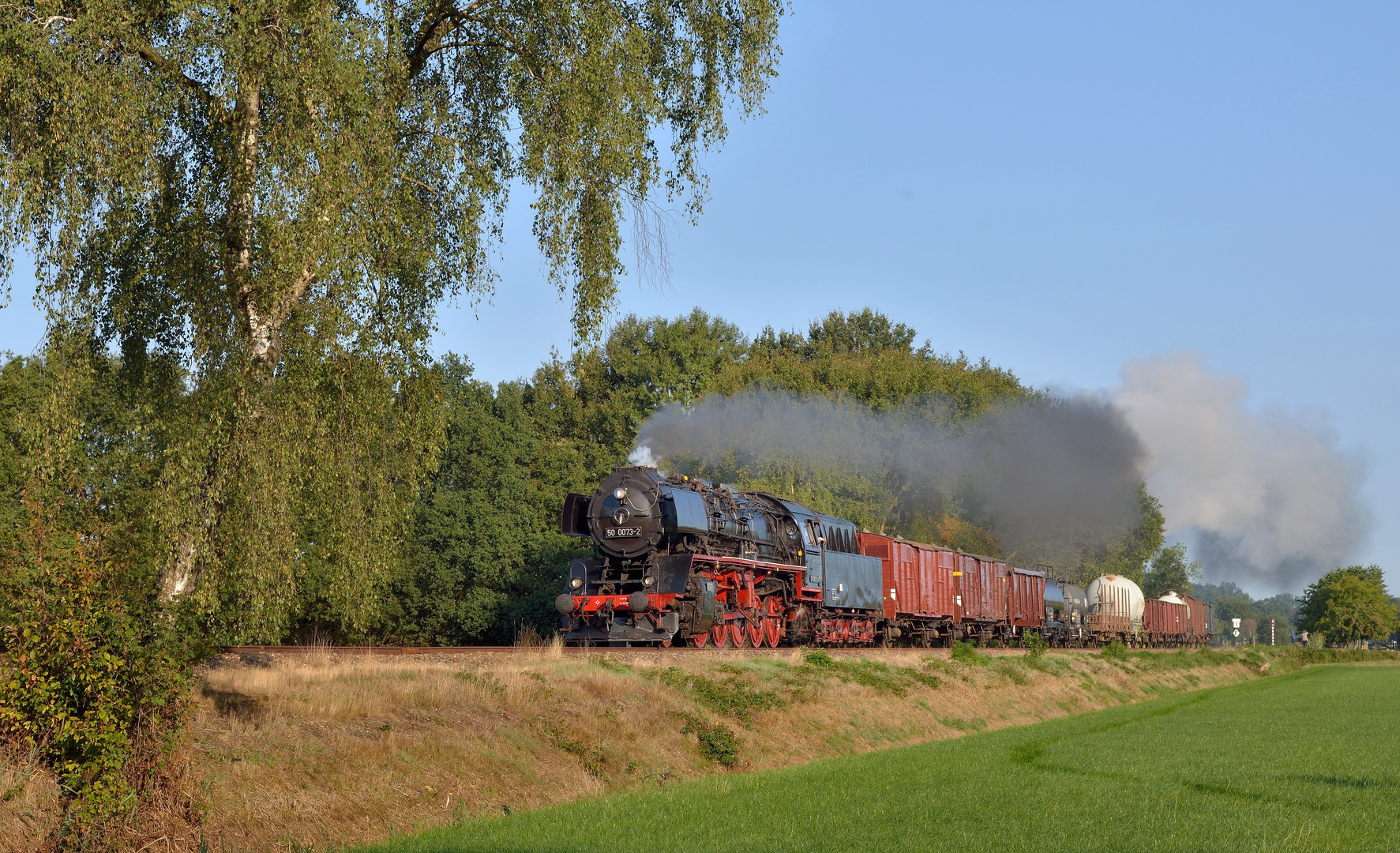50 0073-2 mit Güterzug am 01.09.18 zwischen Loenen und Eerbeek
