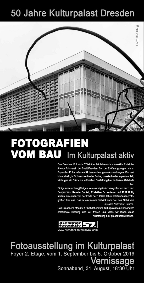 50 Jahre Kulturpalast Dresden - Bilder vom Bau