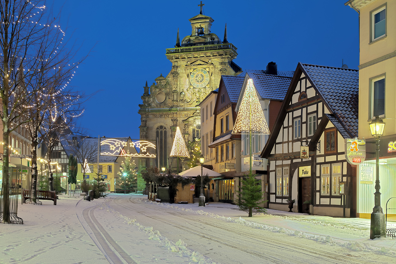 5061c,63,65,67 Bückeburg Stadtkirche Winter