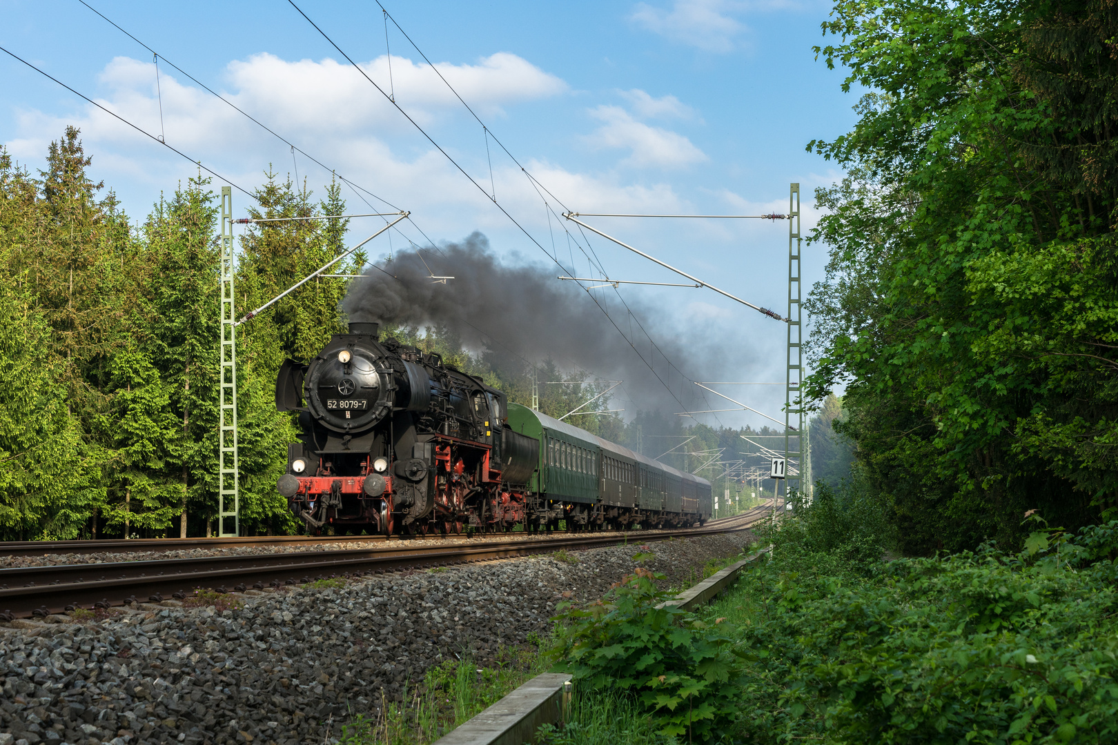  52 8079 unterwegs zum Pfingstdampftreffen.