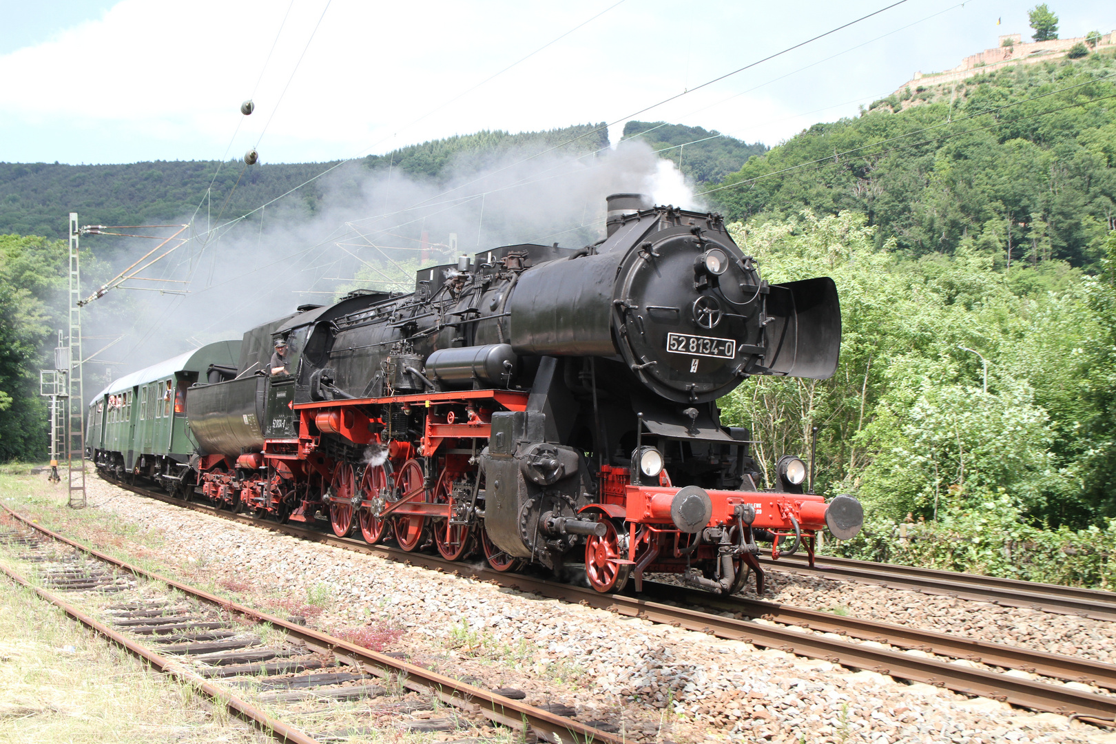 52 8134 beim Plandampf Pfalz 2014 kurz vor Neustadt (Weinstraße )