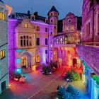 5390SC-92SCund 96-98SC Schloss Bückeburg Weihnachtszauber beleuchtet Innenhof Panorama