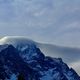 Ungewhnliche Wolke ber der Zugspitze im Winter