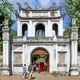 Durchblick in den Temple of Literature in Hanoi