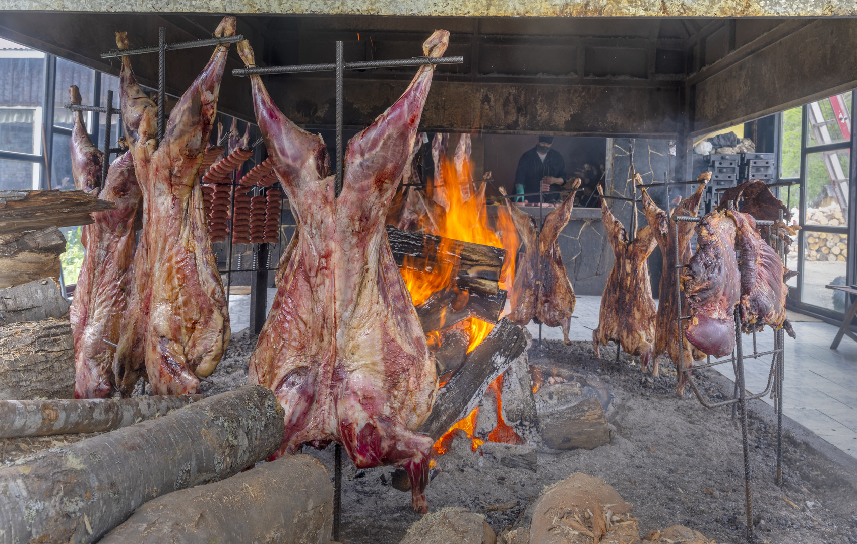 5406TZ Ushuaia Grill offenes Feuer Lamm Rind Schwein Foto & Bild