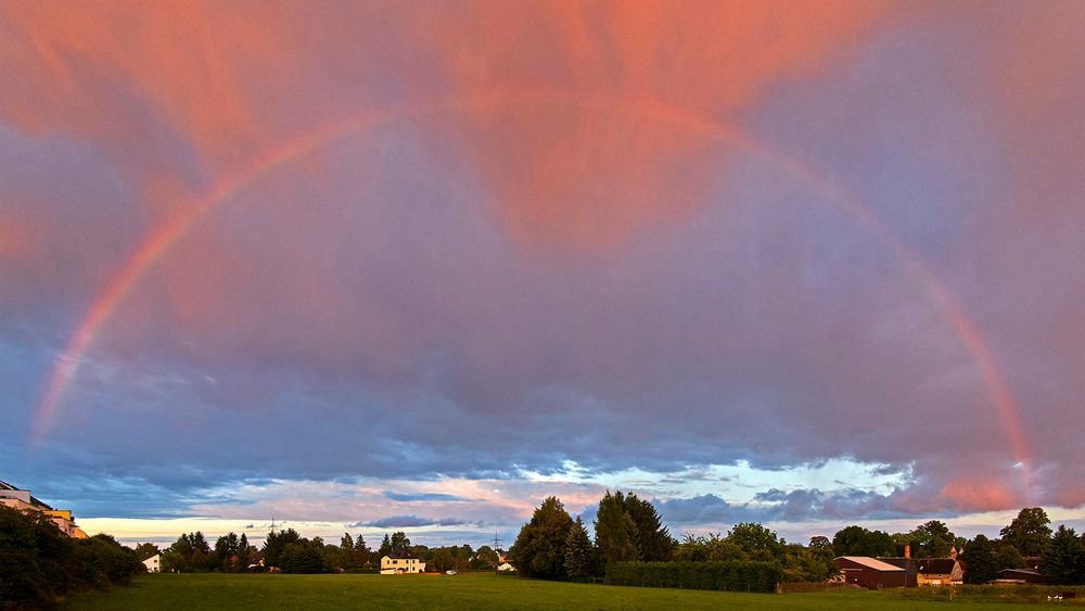 Regenbogen über Grüna von Jörg Rudat