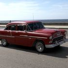 55er Chevy am Malecon in Havana