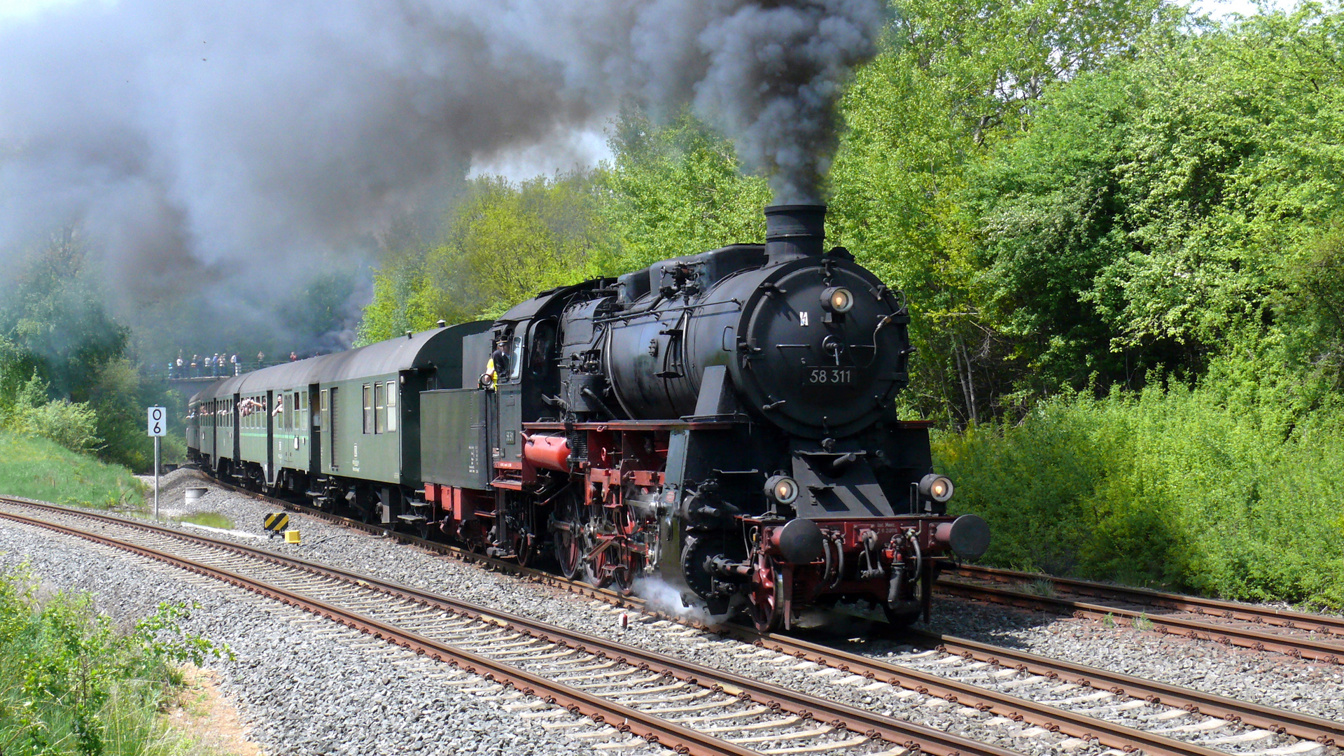 58 311 auf der Schiefen Ebene.