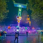 5915T Messe am Abend im Regen Kirchplatz  Rinteln