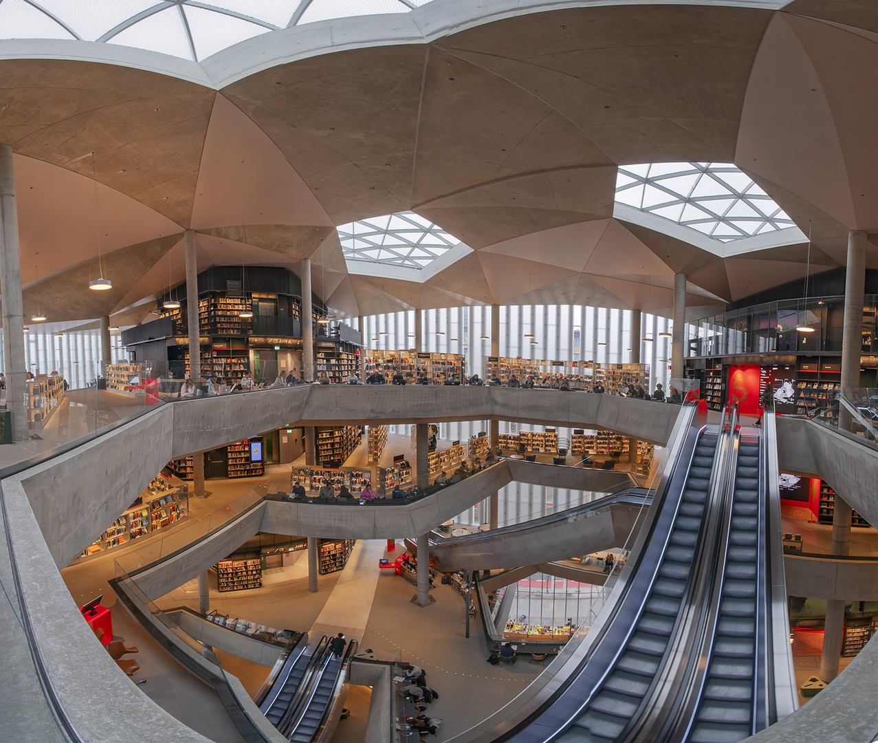 5953SC-57SC Deichman Bibliothek Panorama Oslo Norwegen