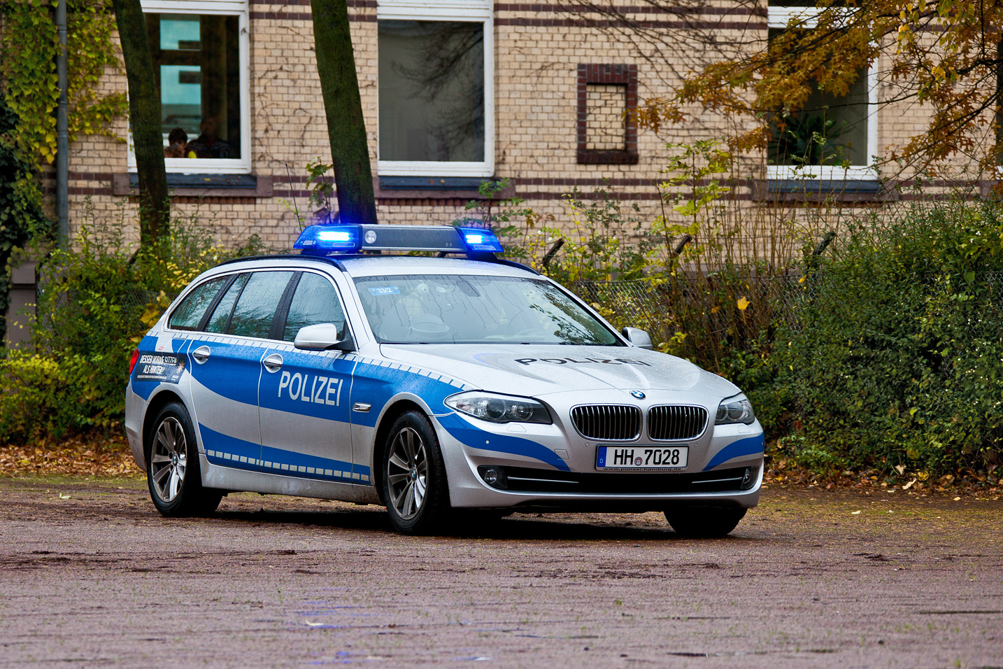 5er BMW der Polizei Hamburg zurzeit stationiert am PK33