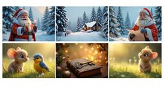 6 Bilder aus 2 KI-Kurzfilmen