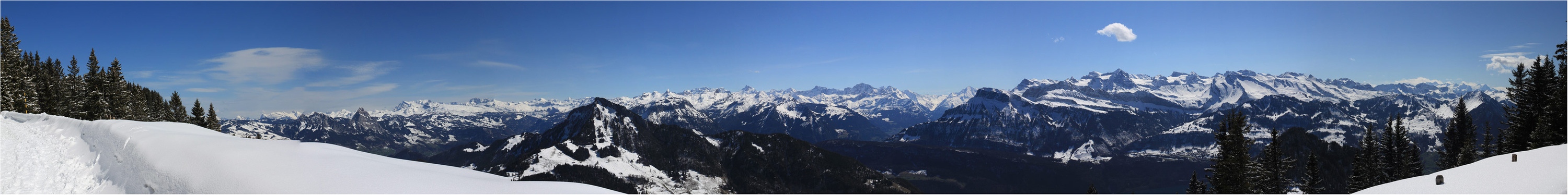 6 Bilder Panorama vom  Höhenweg / Rigi Scheidegg