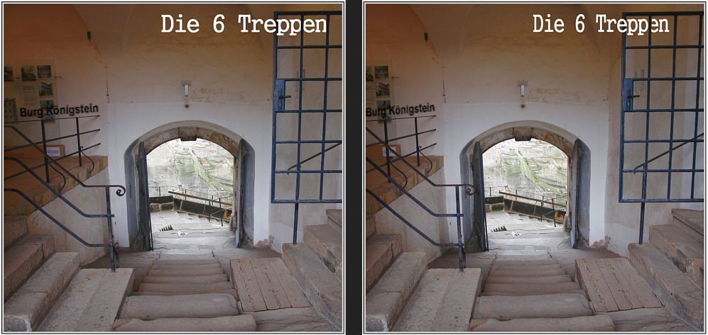 6 Treppen...