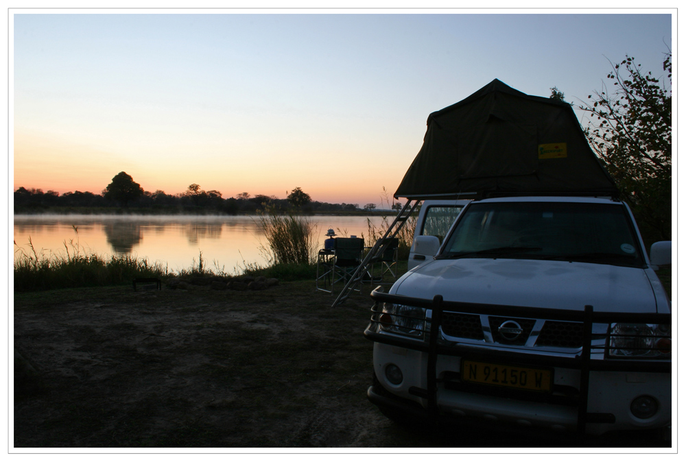 6.00 Uhr am Okavango